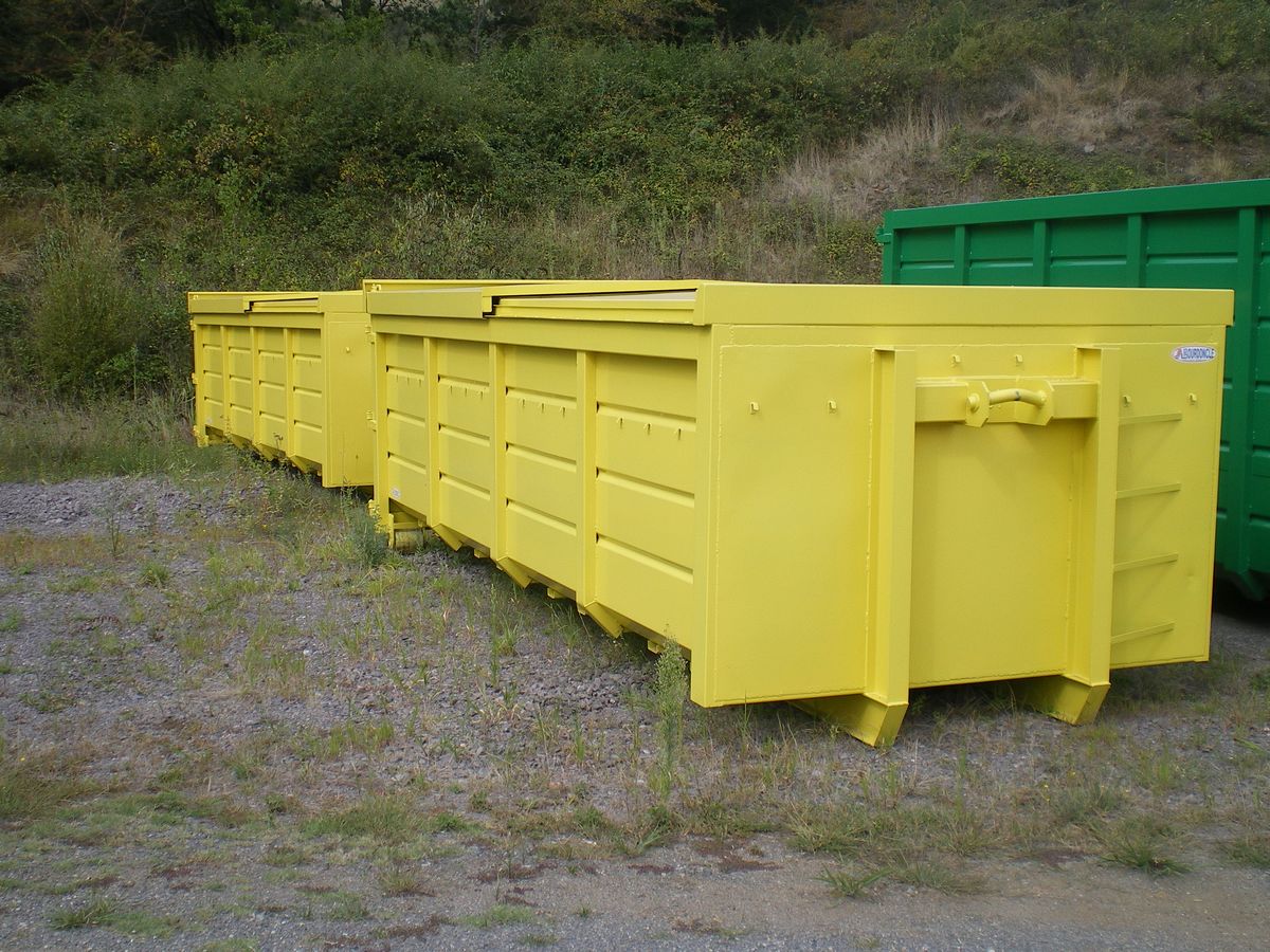 Benne 20m3 à capots coulissants en acier