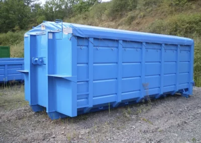 Benne 30m3 céréalière avec bâche à règle renforcée et platelage sur face avant